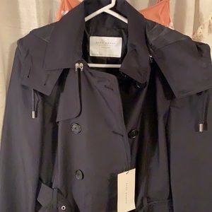 Zara Outerwear Black Trench Coat NWT Sz XL